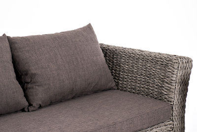 "Капучино" лаунж-зона из искусственного ротанга (гиацинт), цвет серый