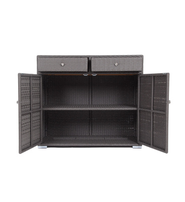 "Мальта" тумба плетеная из искусственного ротанга, цвет графит