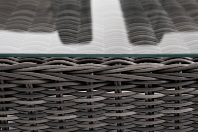 "Капучино" лаунж-зона из искусственного ротанга, цвет графит