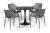 "Беллини" обеденная группа на 4 персоны, цвет темно-серый "Беллини" обеденная группа на 4 персоны, цвет темно-серый
